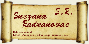 Snežana Radmanovac vizit kartica
